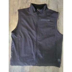 Cinch Concealed Carry Bonded Double Black Softshell Vest Men's Size XXL 2XL